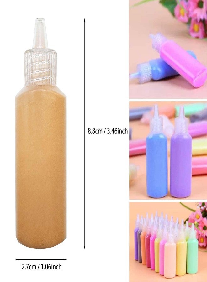 Allazone 1.85 Pounds Colored Sand for Sand Art, 24 Color Sand Arts and Crafts Kit for Painting, Crafts, DIY, Wedding Decor, Decorations - Image 2